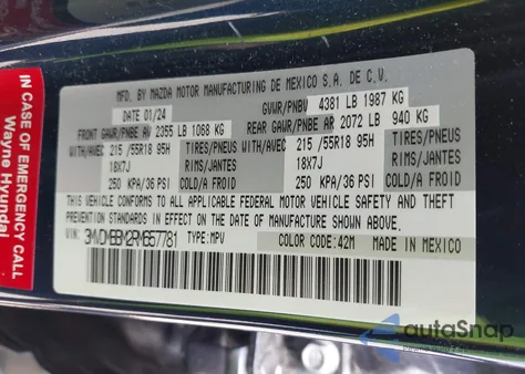 2024 Mazda Cx-30 2.5 S Select Sport from USA, damaged, VIN 3MVDMBBM2RM657781